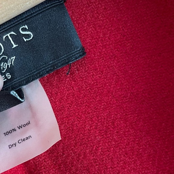 Talbots 100% Wool Red Open Front Jacket 12P * - Picture 6 of 8